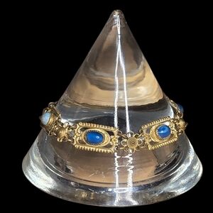 Etruscan Blue Sapphire and Turquoise Bracelet